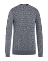 Umberto Vallati Man Sweater Navy Blue Size 40 Cotton