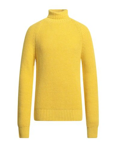 Manuel Ritz Man Turtleneck Yellow Size M Acrylic, Wool, Viscose, Alpaca Wool