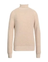 Manuel Ritz Man Turtleneck Beige Size Xxl Acrylic, Wool, Viscose, Alpaca Wool In Beige