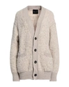 Roberto Collina Woman Cardigan Beige Size M Alpaca Wool, Wool, Acrylic, Polyamide In Beige
