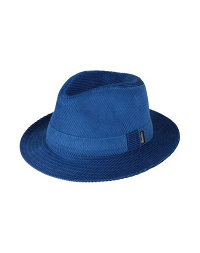 Borsalino Man Hat Blue Size 7 ¼ Cotton, Cashmere