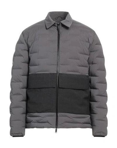 Monobi Man Puffer Lead Size Xl Polyamide, Elastane, Polyester, Virgin Wool In Grey