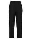 Niū Woman Pants Dark Brown Size L Polyester, Viscose, Wool, Elastane In Brown
