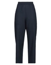 Niū Woman Pants Navy Blue Size S Polyester, Viscose, Wool, Elastane