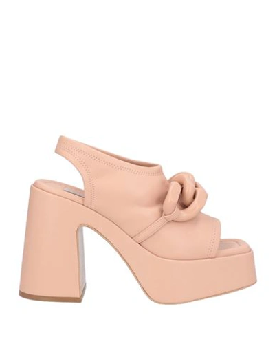 Stella Mccartney Woman Sandals Blush Size 11 Textile Fibers In Pink