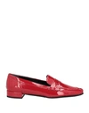 Bruglia Woman Loafers Red Size 11 Soft Leather