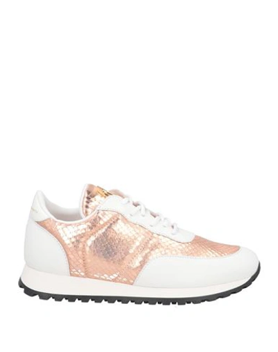 Giuseppe Zanotti Woman Sneakers Rose Gold Size 12 Soft Leather