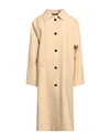 Kassl Editions Woman Overcoat & Trench Coat Apricot Size M Polyester, Polyurethane In Orange