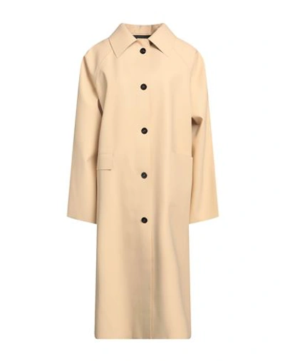 Kassl Editions Woman Overcoat & Trench Coat Apricot Size M Polyester, Polyurethane In Orange