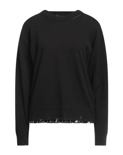 Versace Woman Sweater Black Size 2 Cashmere, Wool
