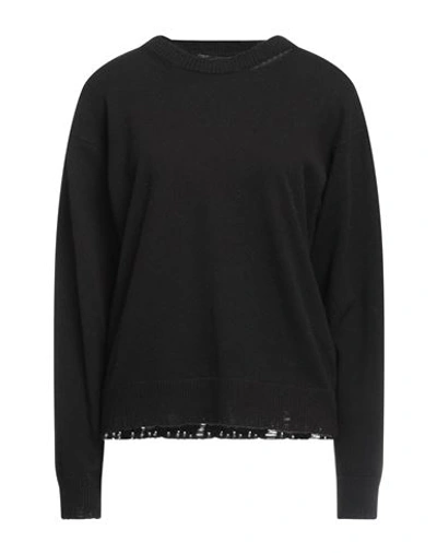 Versace Woman Sweater Black Size 0 Cashmere, Wool
