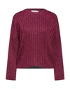 Kaos Woman Sweater Fuchsia Size M Viscose, Metallic Fiber In Pink