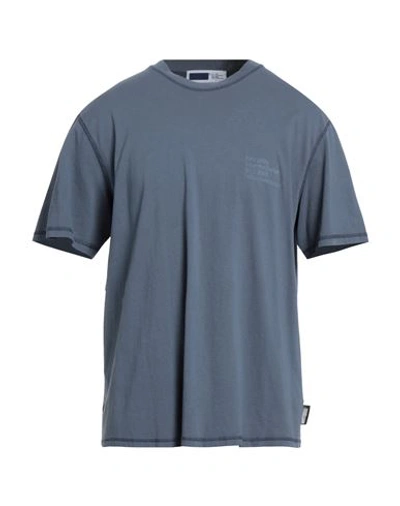 Affix Man T-shirt Slate Blue Size Xl Organic Cotton, Recycled Cotton