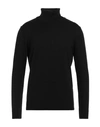 Egon Von Furstenberg Man Turtleneck Midnight Blue Size Xl Wool, Viscose, Pes - Polyethersulfone In Black