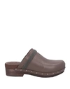 Brunello Cucinelli Woman Mules & Clogs Dark Brown Size 5.5 Soft Leather In Brown