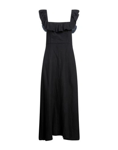 Honorine Woman Long Dress Black Size L Linen