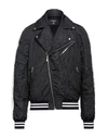 Balmain Man Jacket Black Size 42 Polyester In Black