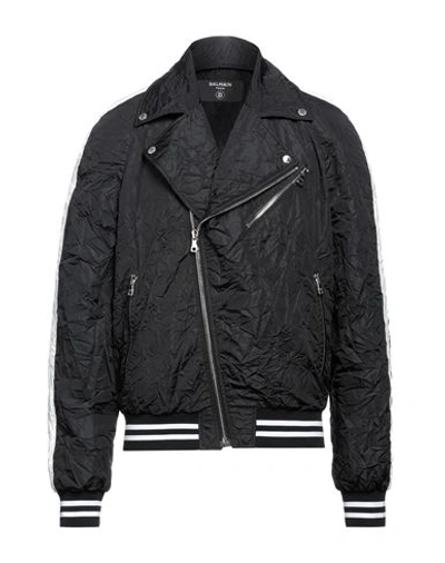 Balmain Man Jacket Black Size 42 Polyester