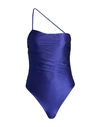 Gauge81 Woman Bodysuit Blue Size Xs Viscose, Elastane In Blue