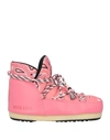 Alanui X Moon Boot Woman Ankle Boots Pink Size 8-8.5 Textile Fibers