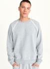 Dkny Men's Longsleeve Crew T-shirt With Logo Tape Detail In Lightgrey Hthr