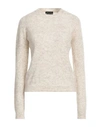 Roberto Collina Woman Sweater Beige Size L Mohair Wool, Wool, Nylon, Elastane