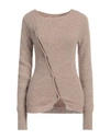 Jacquemus Woman Cardigan Light Brown Size 4 Polyamide, Acrylic, Alpaca Wool, Wool In Beige