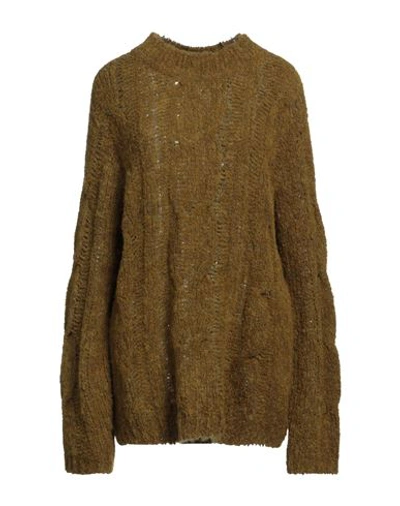 Art 259 Design By Alberto Affinito Art259design Woman Sweater Military Green Size M Acrylic, Alpaca Wool, Wool