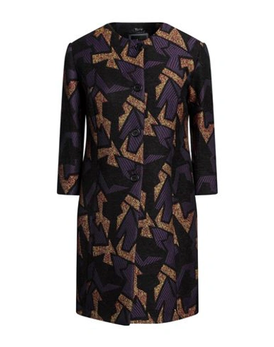Hanita Woman Coat Purple Size 8 Polyester, Wool, Acrylic, Alpaca Wool, Nylon