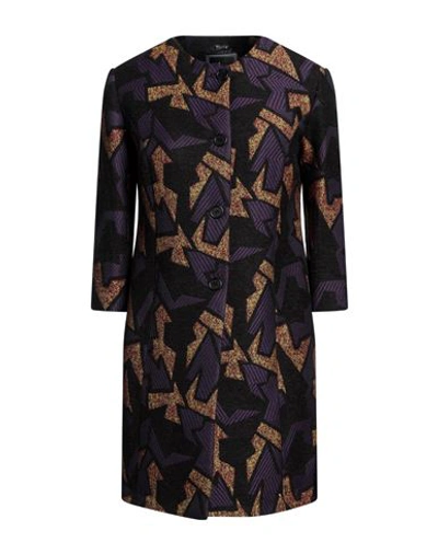 Hanita Woman Coat Purple Size 10 Polyester, Wool, Acrylic, Alpaca Wool, Nylon