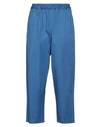 SKILL OFFICINE SKILL_OFFICINE MAN PANTS BLUE SIZE 3 POLYESTER, VISCOSE