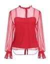 Moschino Woman Blouse Red Size 6 Silk In Red