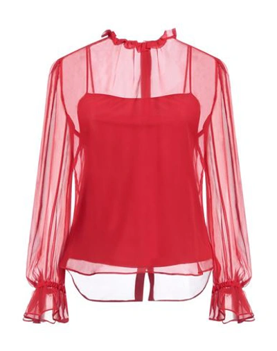 Moschino Woman Blouse Red Size 6 Silk