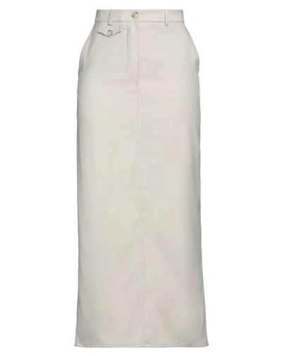 8pm Woman Maxi Skirt Beige Size S Polyester, Viscose, Elastane