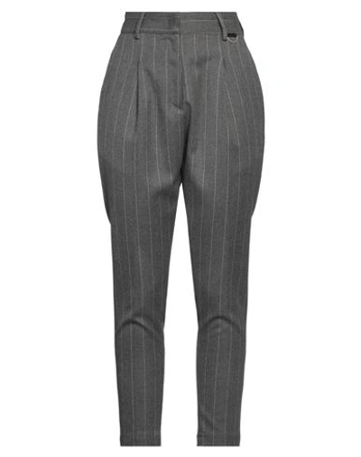 Low Brand Woman Pants Grey Size 24 Polyester, Viscose, Elastane
