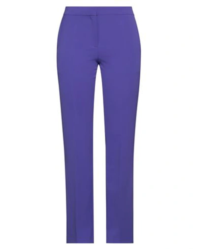 Moschino Woman Pants Purple Size 10 Polyester, Polyurethane In Purple
