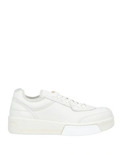 Oamc Man Sneakers Ivory Size 12 Soft Leather In White