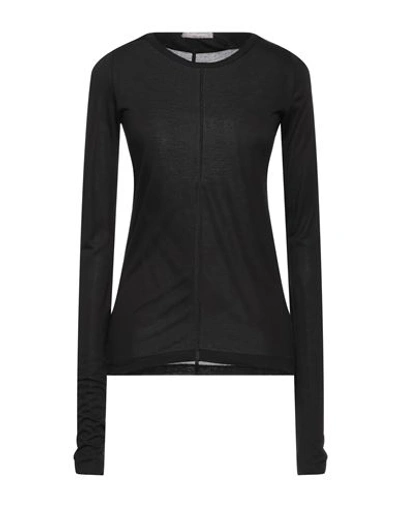 High Woman T-shirt Black Size Xs Rayon, Silk