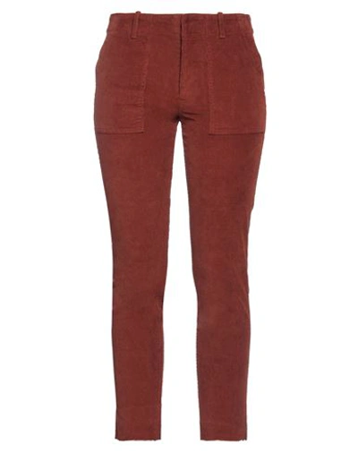 Nili Lotan Woman Pants Brick Red Size 4 Cotton, Polyester, Elastane