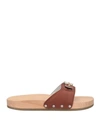 Mychalom Woman Mules & Clogs Brown Size 8 Soft Leather In Brown