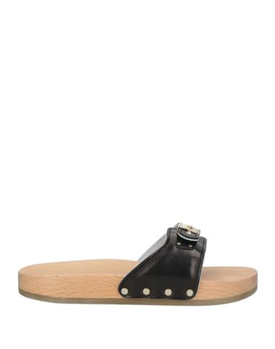 Mychalom Woman Mules & Clogs Black Size 7 Soft Leather In Black