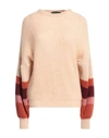 Vanessa Scott Woman Sweater Beige Size Onesize Acrylic, Polyamide, Wool, Mohair Wool In Beige