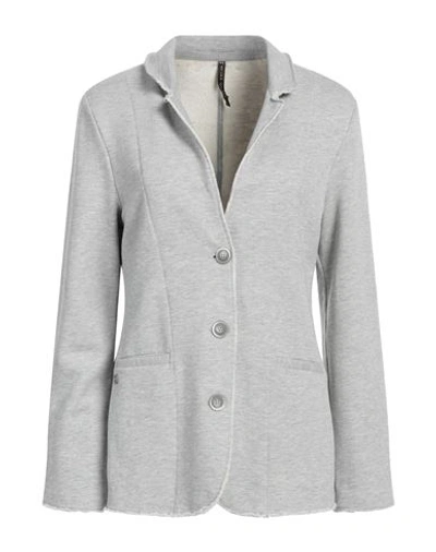 Manila Grace Woman Suit Jacket Light Grey Size L Cotton, Polyester