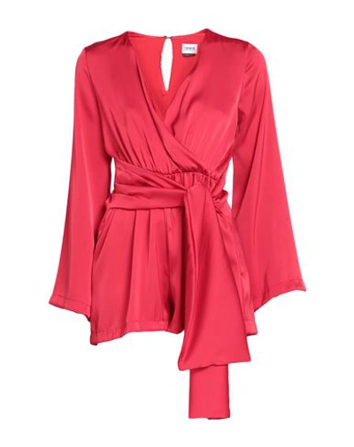 Berna Woman Jumpsuit Red Size L Polyester, Viscose, Elastane