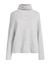 Aragona Woman Turtleneck Grey Size 8 Cashmere