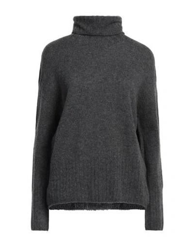 Aragona Woman Turtleneck Grey Size 4 Wool, Cashmere