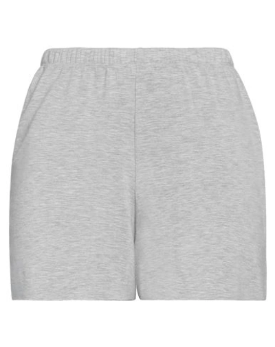 Majestic Filatures Woman Shorts & Bermuda Shorts Light Grey Size 1 Viscose, Elastane