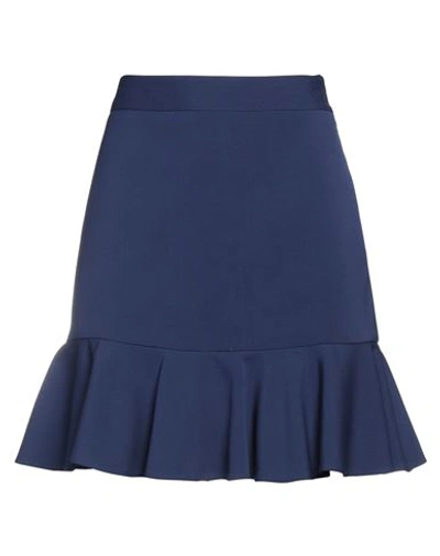 Philosophy Di Lorenzo Serafini Woman Mini Skirt Blue Size 4 Viscose, Elastane