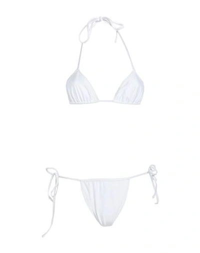 Smmr Woman Bikini White Size Xl Polyamide, Elastane