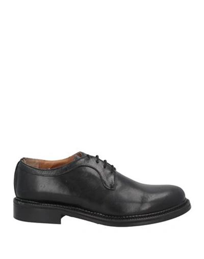 Bruno Verri Man Lace-up Shoes Black Size 11 Soft Leather